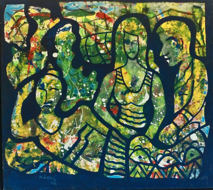 Yeşiller İçinde Bir Başka Картина, 35,4x39,4 in