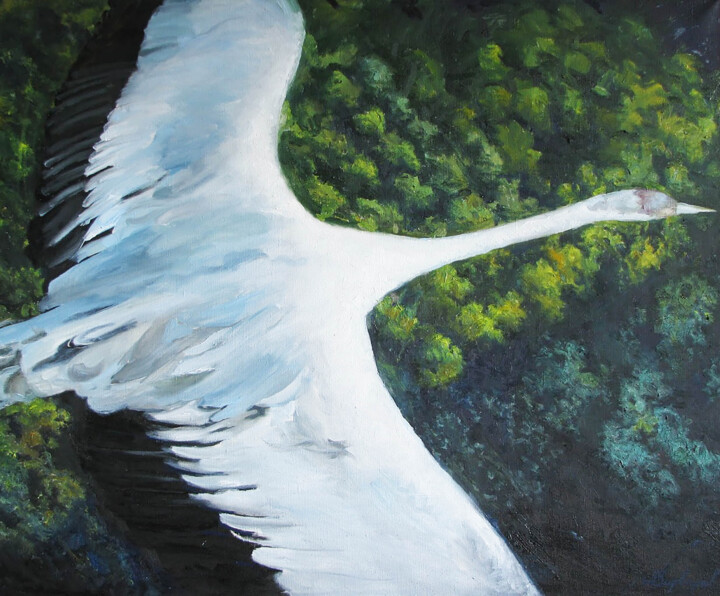 Under the cover of a crane Картина, 35,4x43,3 in