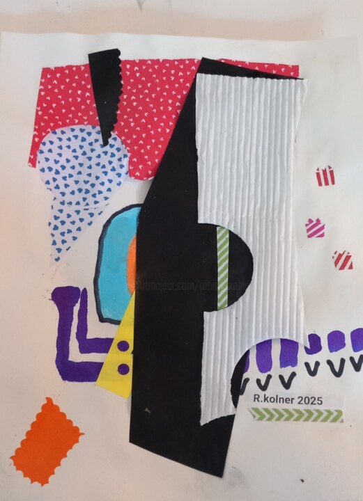Collages intitulée "Angola" par Ronnie Kolner, Œuvre d'art originale, Collages