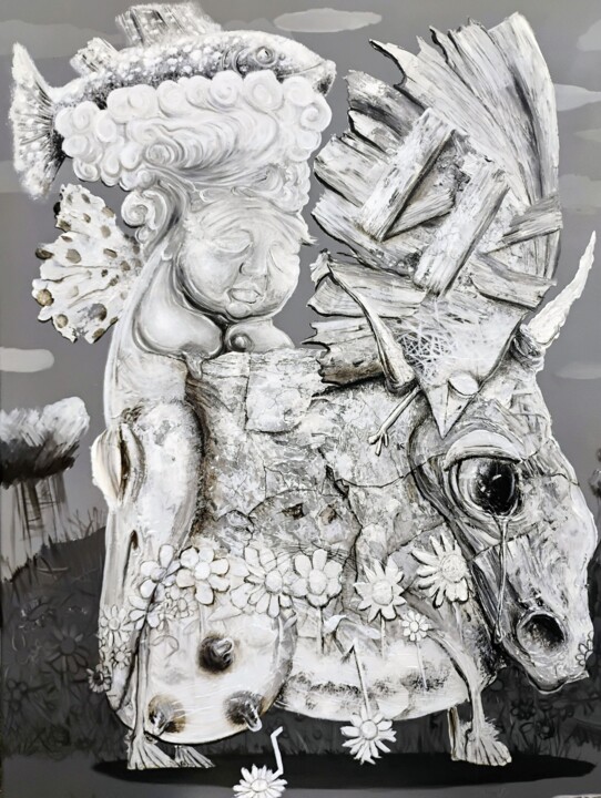 Painting titled "ORIGINAL ARTWORK CU…" by Alain Donate Hernandez, Original Artwork, Acrylic
