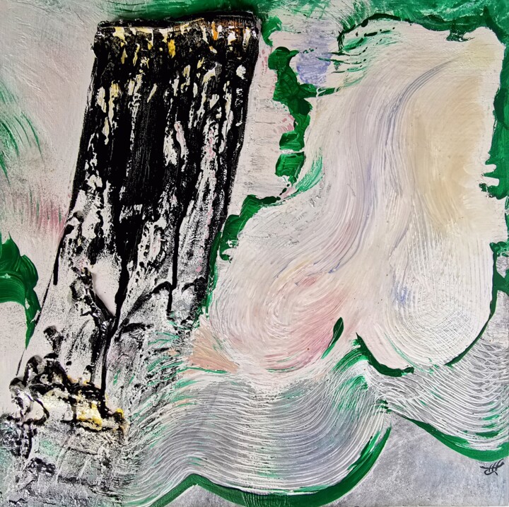 Root of Wind – Textured Abstract Art on Wood