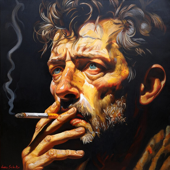 " L'essenza del dubbio " 绘画, 27.6x27.6 in