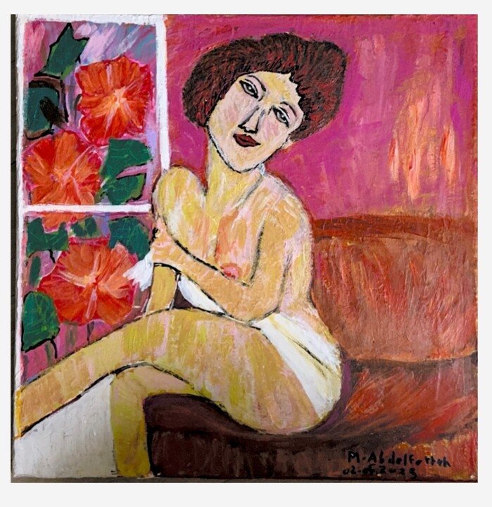 Am Fenster der Erinnerung 绘画, 15.8x15.8 in