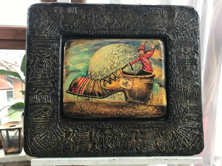 Schilderij getiteld "Journey" door Helga Balaban, Origineel Kunstwerk, Acryl