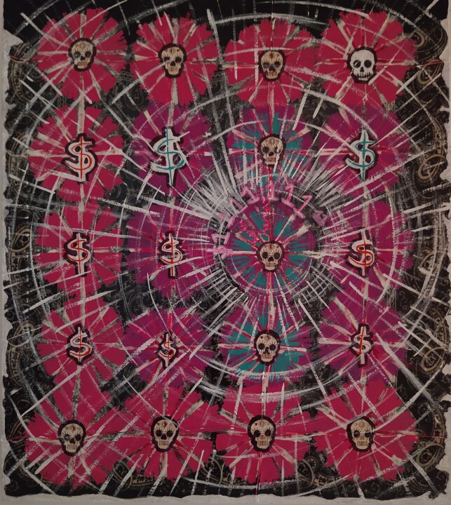 Painting titled "Relaciones En Palia…" by K. María T.G., Original Artwork, Acrylic
