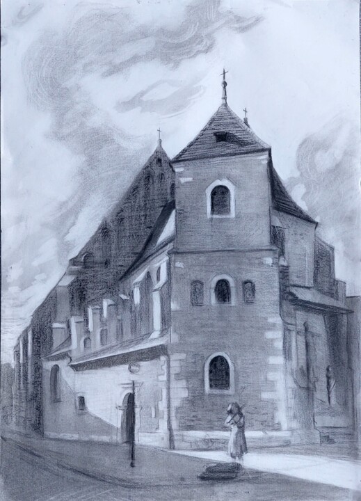 Violinist's Grace Tekening, 27,6x19,7 in