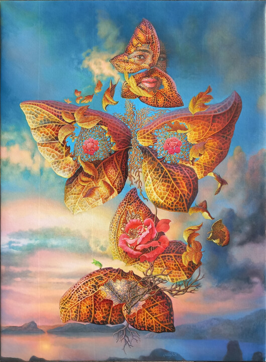 The Symbiosis of Two Times Schilderij, 39,4x28,4 in