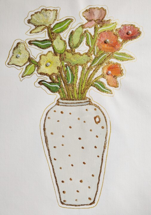 Papaver rhoeas01 绘画, 19.7x15.8 in