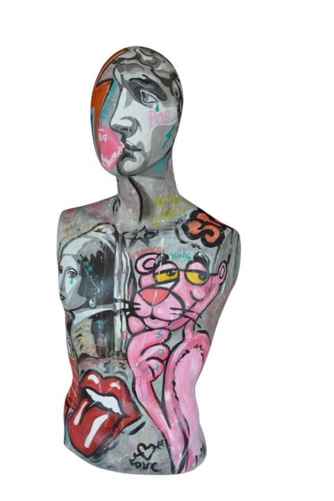 绘画 标题为“Busto Pop ART XXL D…” 由Antonella Castrovillari, 原创艺术品, 丙烯