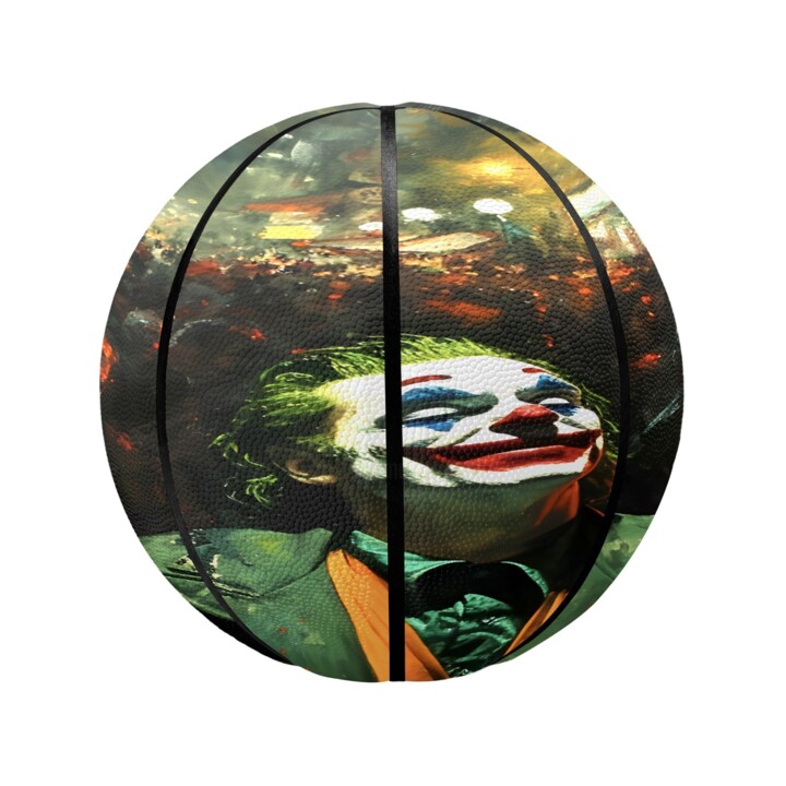 Digital Arts titled "Joker basketball" by Frédéric Font (Chroma), Original Artwork, Leather