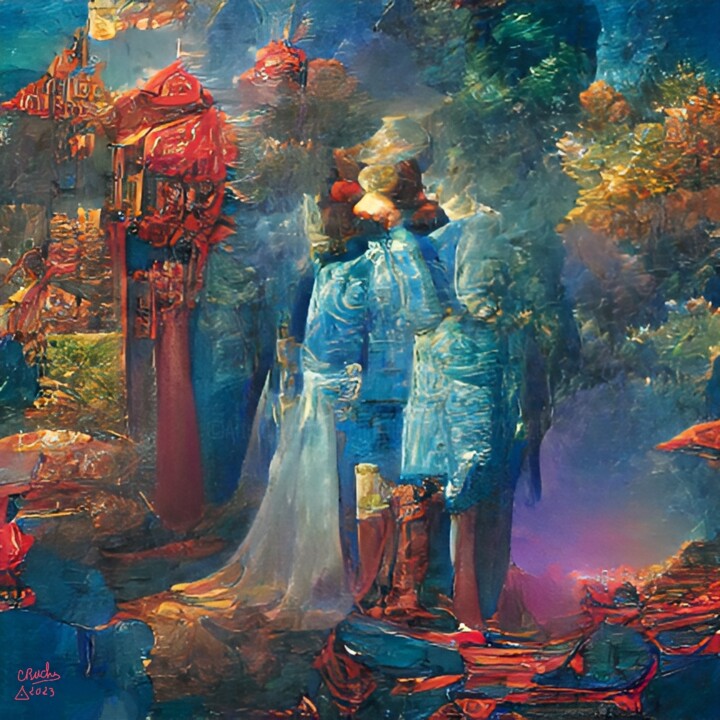 GHEISHA AND SHOGUN #2 Tablo, 39,4x39,4 in