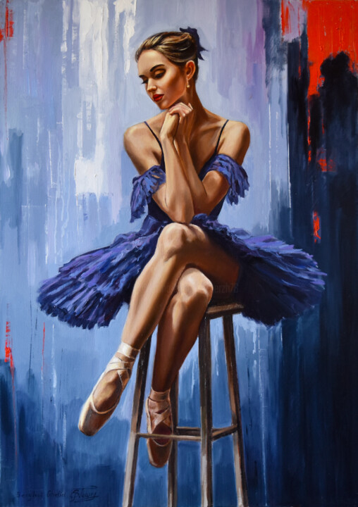 The beauty of purple 绘画, 27.6x19.7 in
