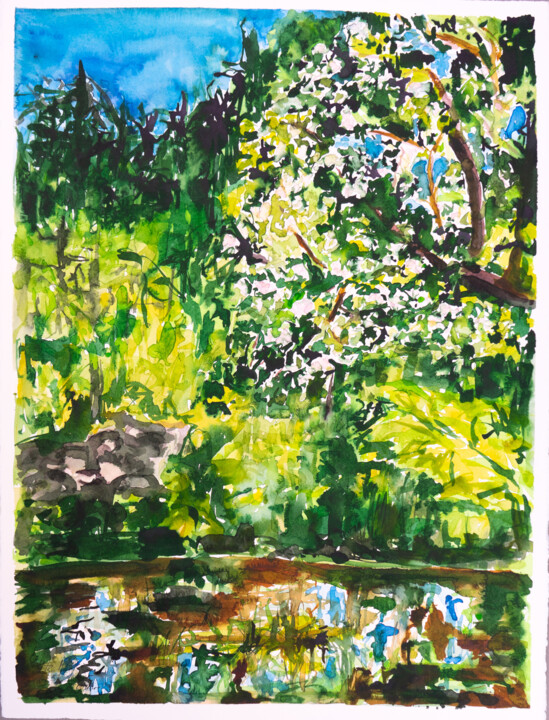 Apfelblüten im Mai 绘画, 29.9x22.1 in