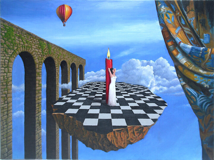 Rêve de liberté 绘画, 19.7x27.6 in