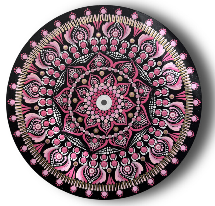 Painting titled "Pink Fantasy" by Polina Titova, Original Artwork, Acrylic