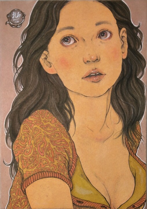 Peinture intitulée "ふとした瞬間" par Yoshiotetsu, Œuvre d'art originale, Acrylique