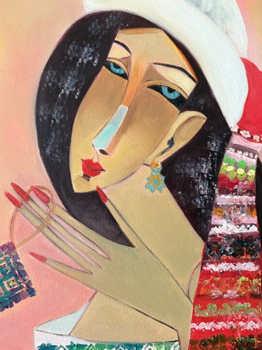 Schilderij getiteld "Шевицата помни мома…" door Anna Mytavska (Cabrerra), Origineel Kunstwerk, Olie Gemonteerd op Frame voor…