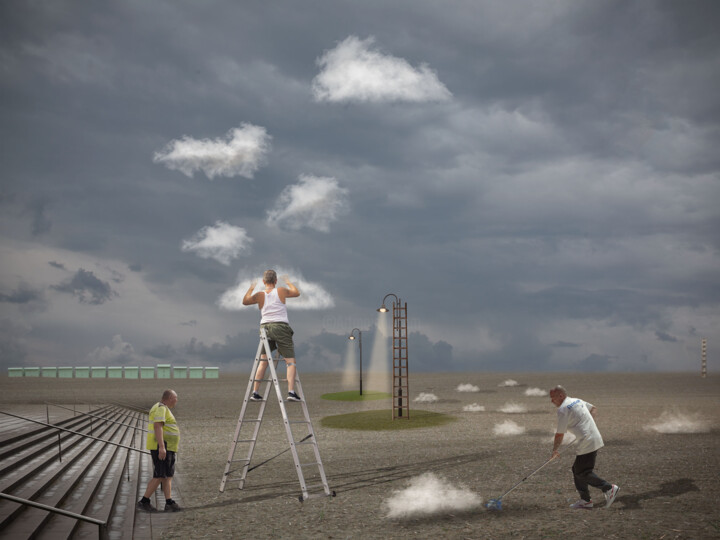 Photographie intitulée "cloud Factory" par René Roeser, Œuvre d'art originale, Photographie manipulée