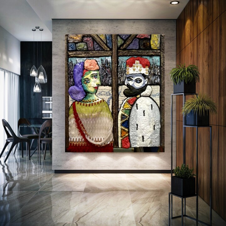 ДИАЛОГ ВРЕМЕН 绘画, 48x47.2 in