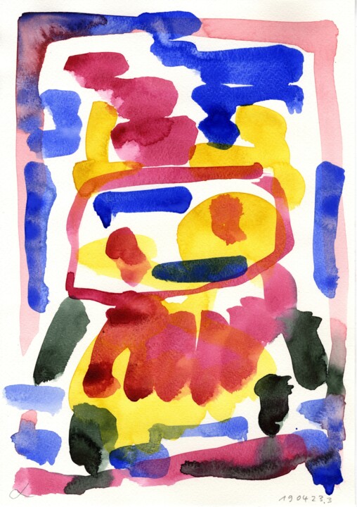 Auto/Selbster (190423.3) 绘画, 13.4x9.5 in