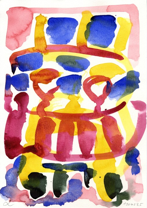 Auto/Selbster (190423.5) Schilderij, 13,4x9,5 in