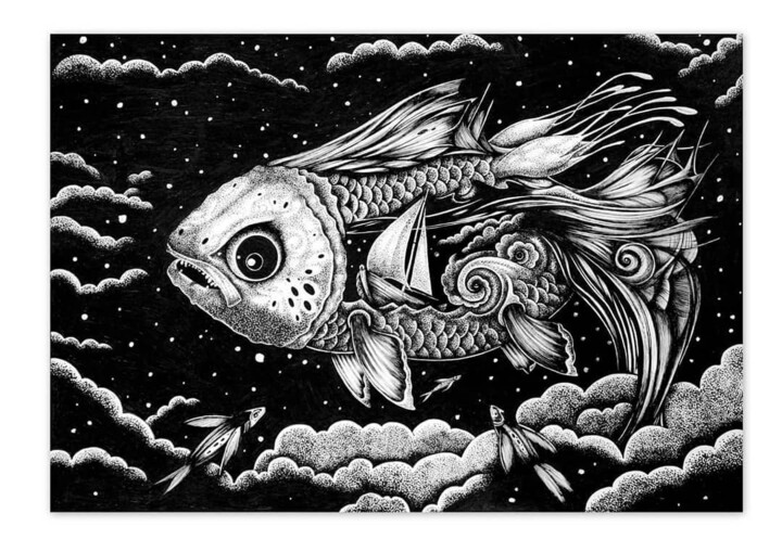 Air NAVIGATION 绘画, 10.2x13.8 in