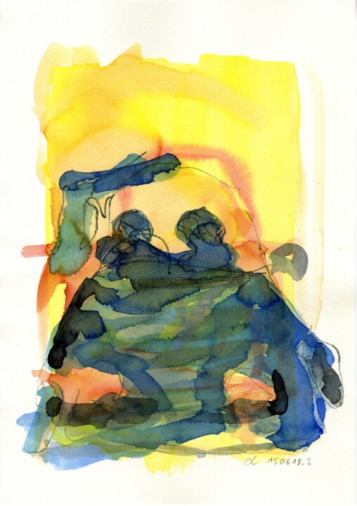 Auto/Selbster (150618.2) 绘画, 13.4x9.5 in