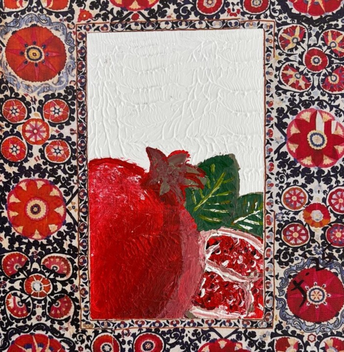 Righteousness in Ruby Schilderij, 11,8x11,8 in