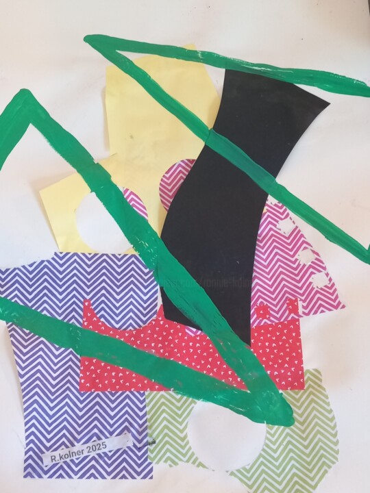 Collages intitulée "Zambesi" par Ronnie Kolner, Œuvre d'art originale, Collages