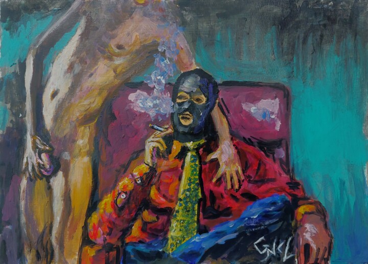 Painting titled "Ruler" by Giorgos Nicolaou (Gncl), Original Artwork, Acrylic