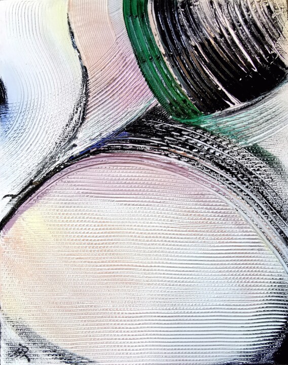 Woven Echo – Textured Mixed Media Art