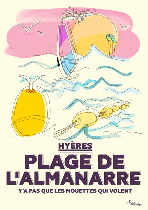 Y a pas que les mouettes qui volent - Almanarre, Hyères. Arte digitale