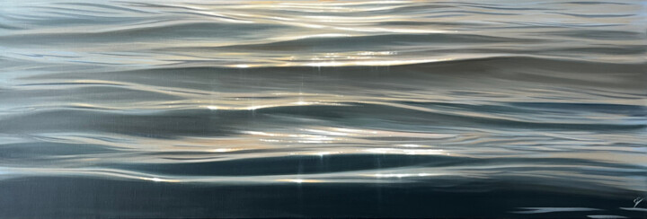 Painting titled "Dance of Light" by Eva Volf, Original Artwork, Oil Mounted on Wood Stretcher frame