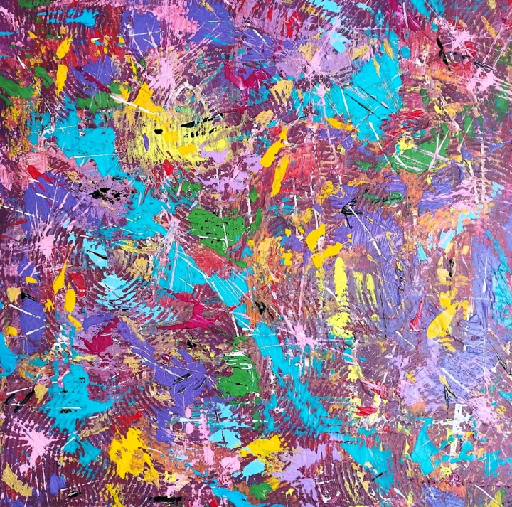 Painting titled "Samba X" by Igor Kotnik, Original Artwork, Acrylic Mounted on Wood Stretcher frame