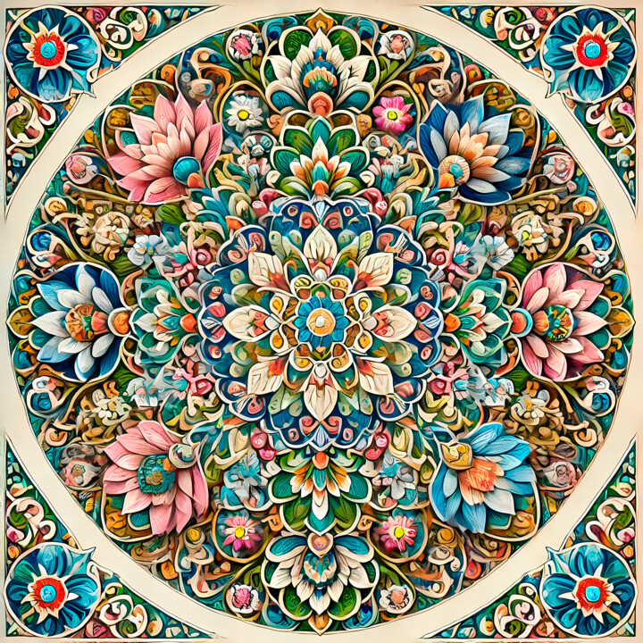 Floral Circle of Life 数字艺术