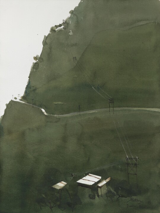 Streak and patch of reflected sunshine Tablo, 20x14 in
