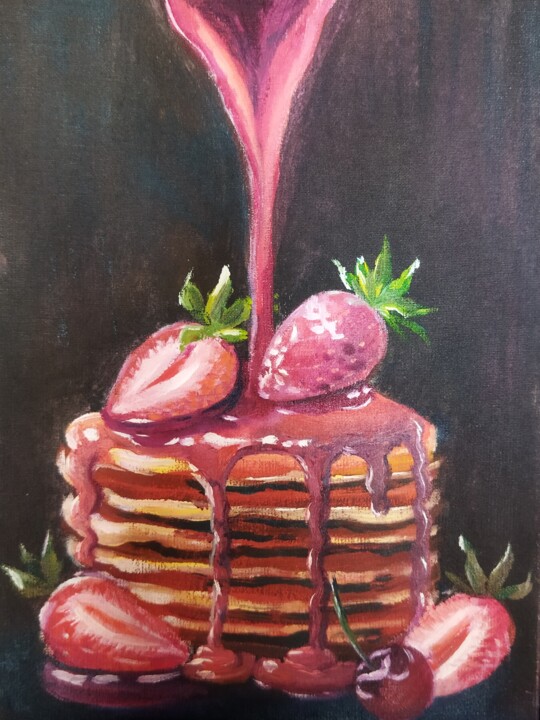 Shrovetide pancakes Schilderij, 8,3x5,9 in