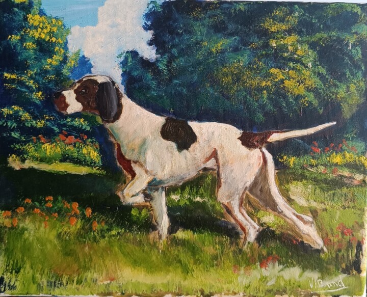 Painting titled "Hunting Instinct" by Vitalii Bondarenko (ViBond), Original Artwork, Oil