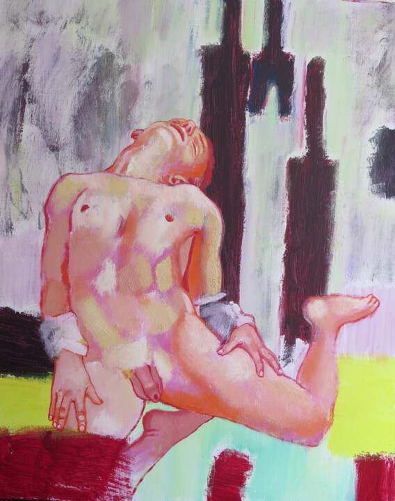 Pintura intitulada "UNTRAPPED XXVI" por Adalberto Miguez, Obras de arte originais, Óleo Montado em Armação em madeira