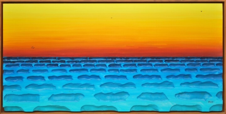 Sculpture titled "Amanhecer" by José Luis Pilotto, Original Artwork, Resin Mounted on Wood Panel