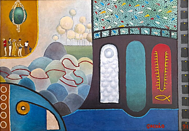 O começo Pintura, 43,3x66,9 in