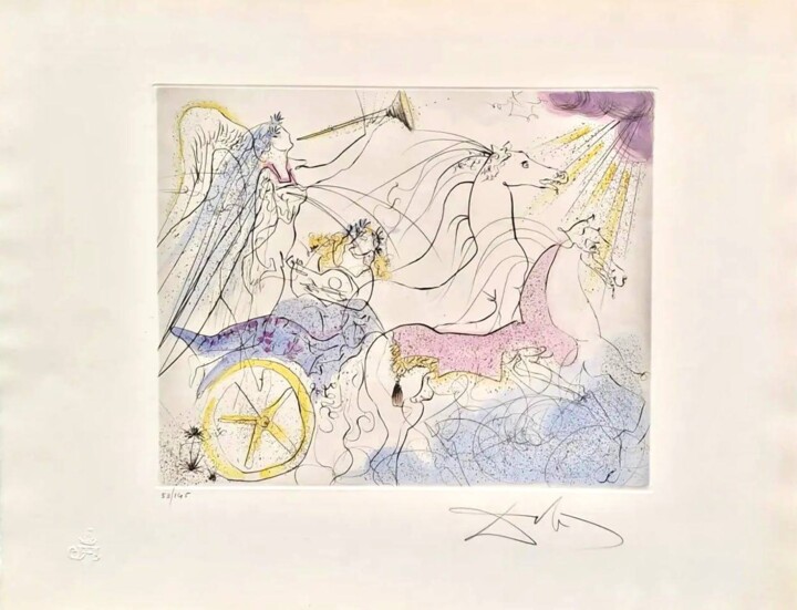 Printmaking titled "Euterpe" by Salvador Dali, Original Artwork, Engraving