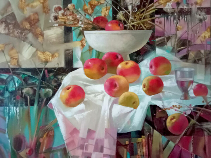 Apples 绘画, 27.6x35.4 in