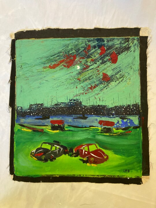 Yeşil Ütopya 绘画, 12.6x11 in