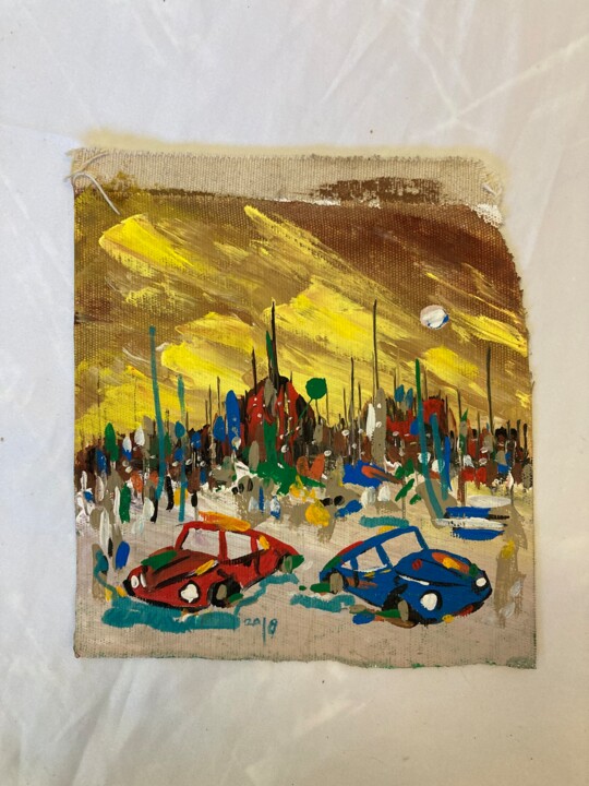 Altın Sarısı Şehir 绘画, 5.9x5.1 in