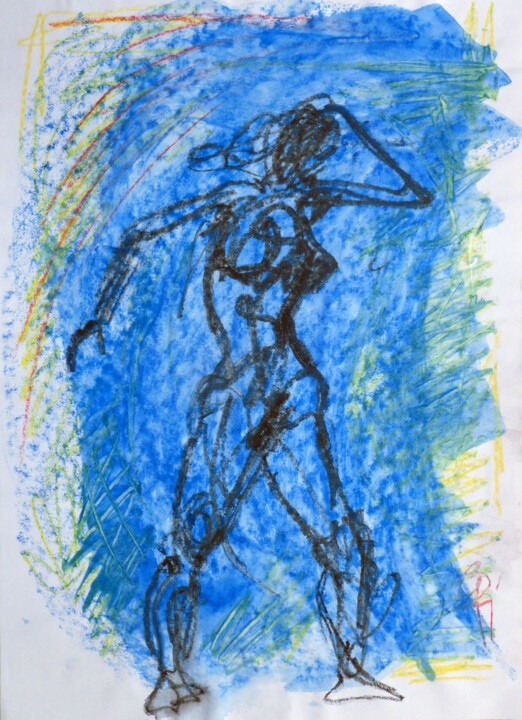 Schwarzskizze Blausphäre. Tekening, 16,1x11,6 in