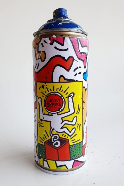 Sculpture intitulée "SPACO Bombe lucky s…" par Spaco, Œuvre d'art originale, Bombe aérosol