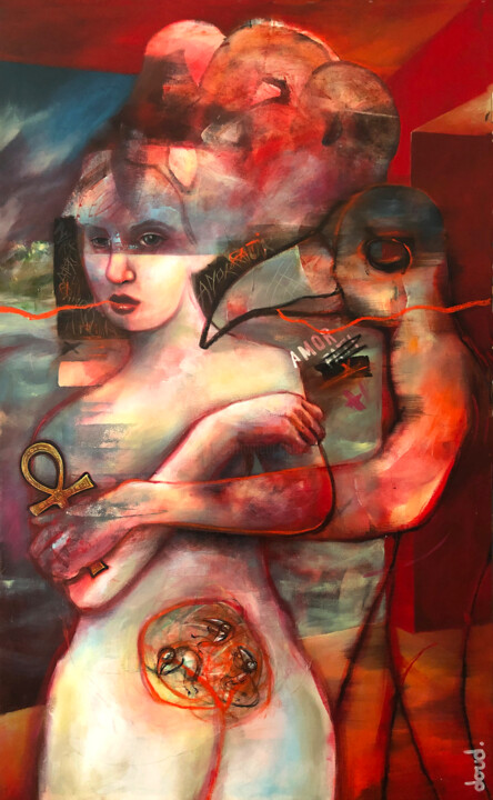 Amor Fati 绘画, 57.9x35.4 in