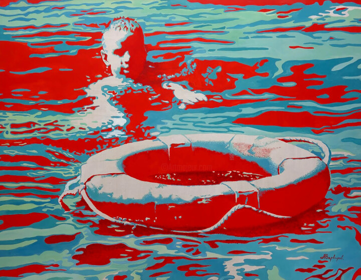 Lifebuoy 绘画, 45.7x58.7 in