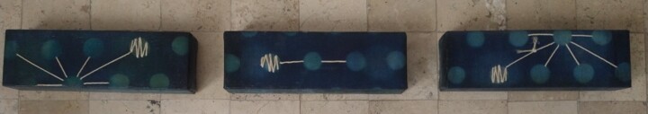 Textile Art titled "Conexiones WM54, Co…" by K. María T.G., Original Artwork, Light Painting